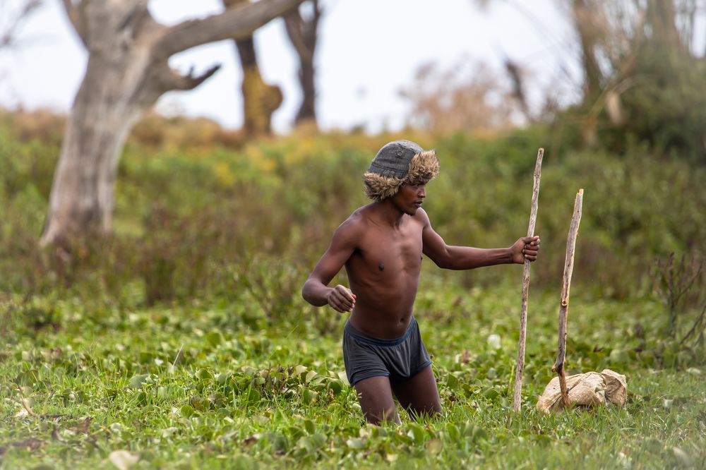 Fisherman. Lake Naivasha