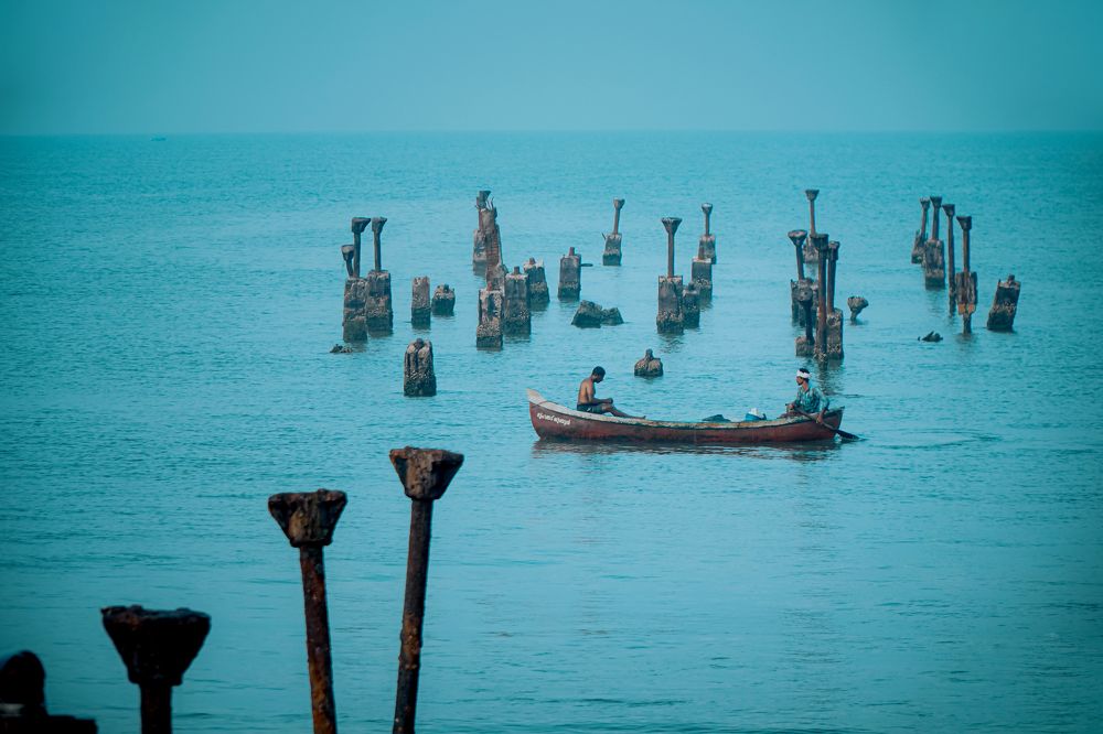 Fisnning at kozhikode beach