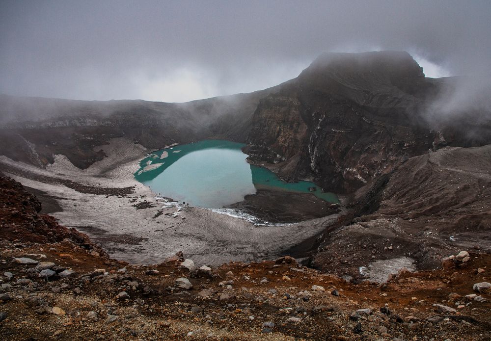 Кратер вулкана Горелый на Камчатке