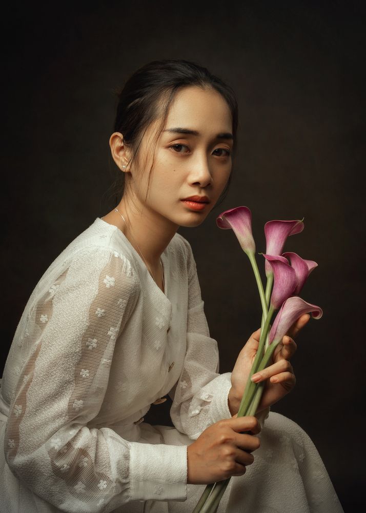 Girl with Calla Lily