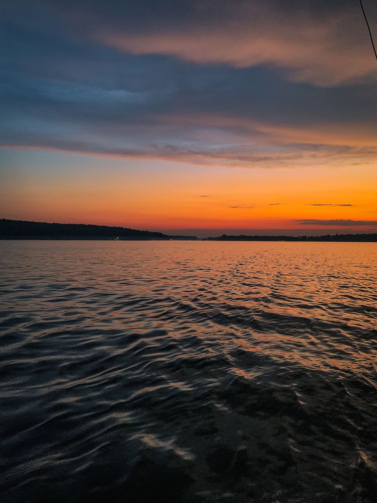 Sunset over the lake