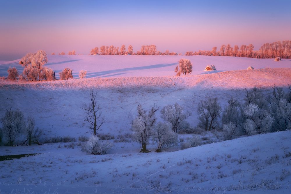 Горел огнем зимы закат...