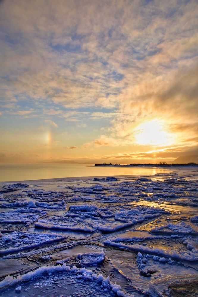 Озеро Байкал, первый лёд в январе