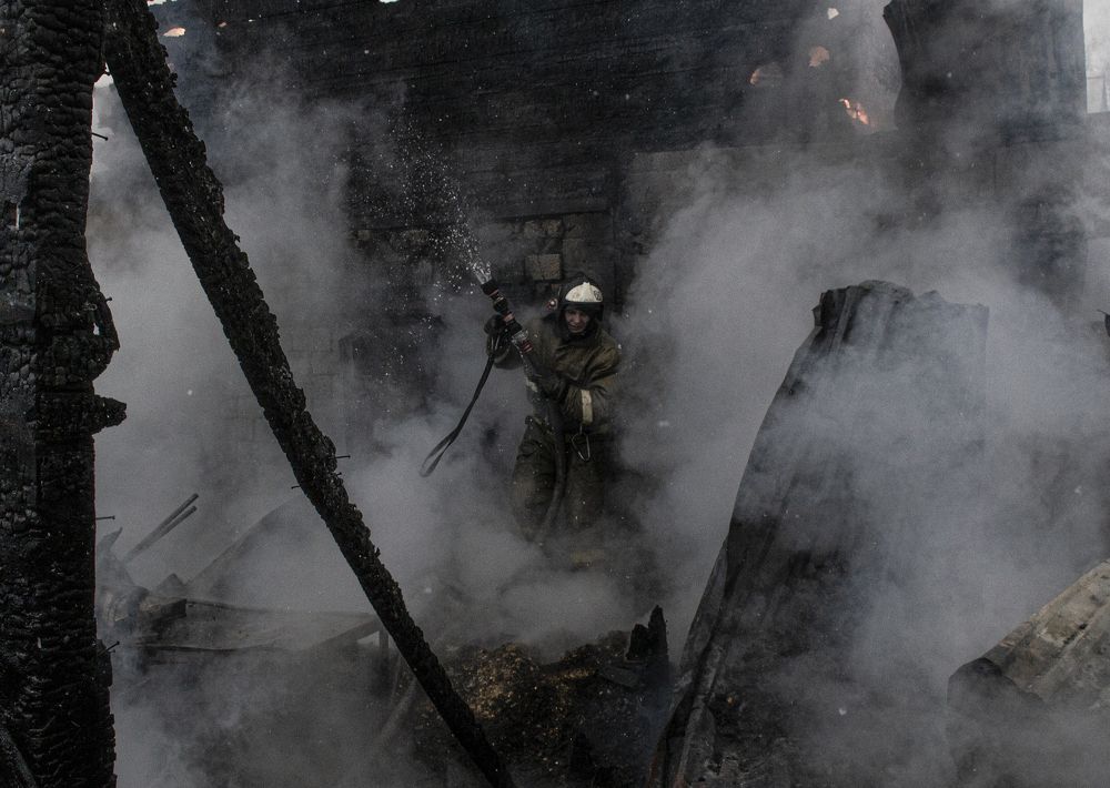 Пожар в Нижней Каянче