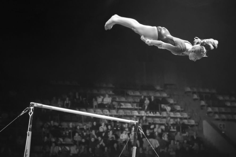 Exercise on gymnastic bars