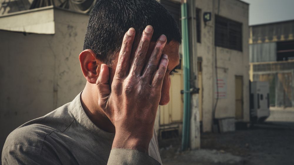 The shy and burn in fire guy