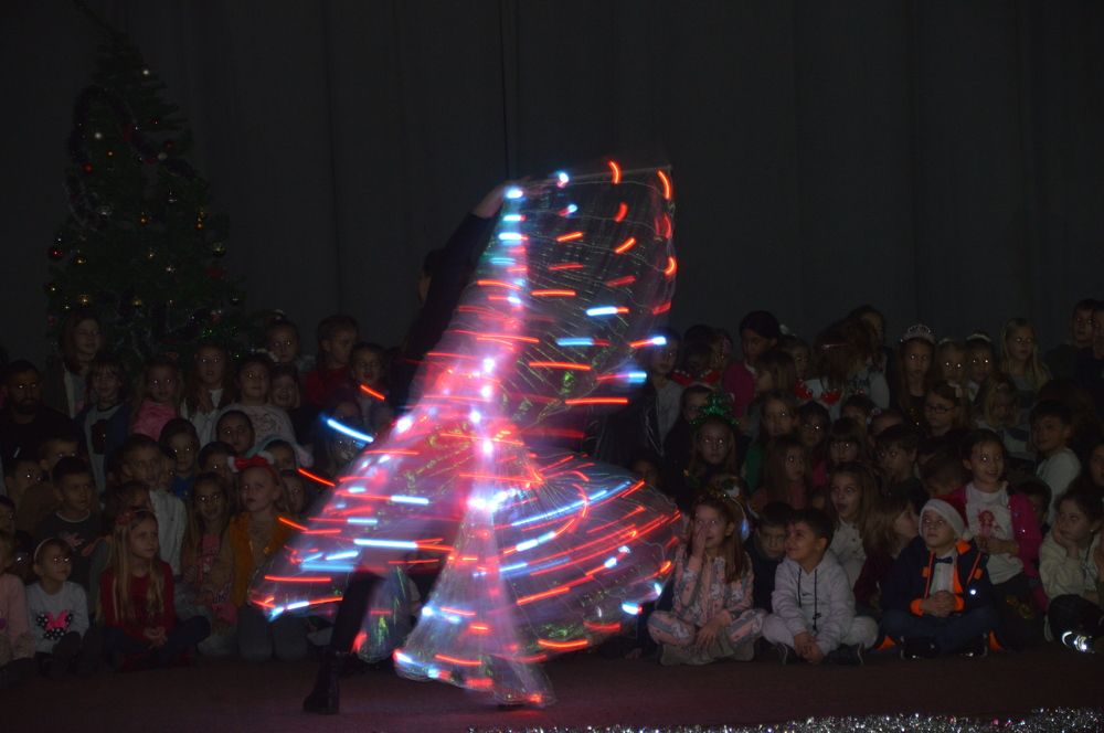 Animators entertained children and parents