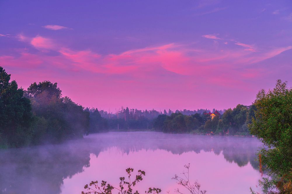 Туман над озером