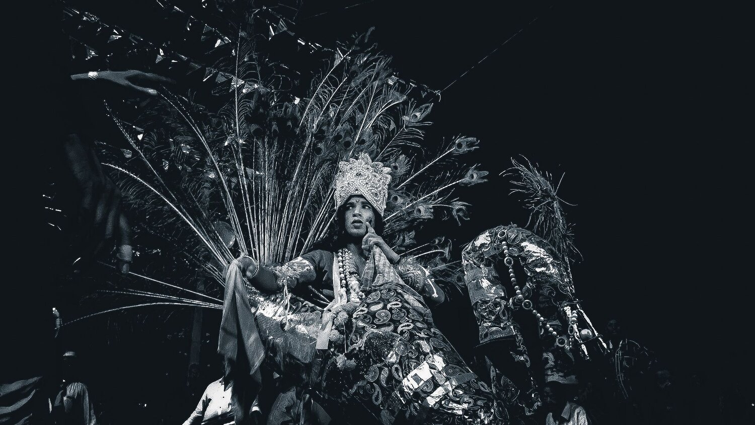 The man with peocock