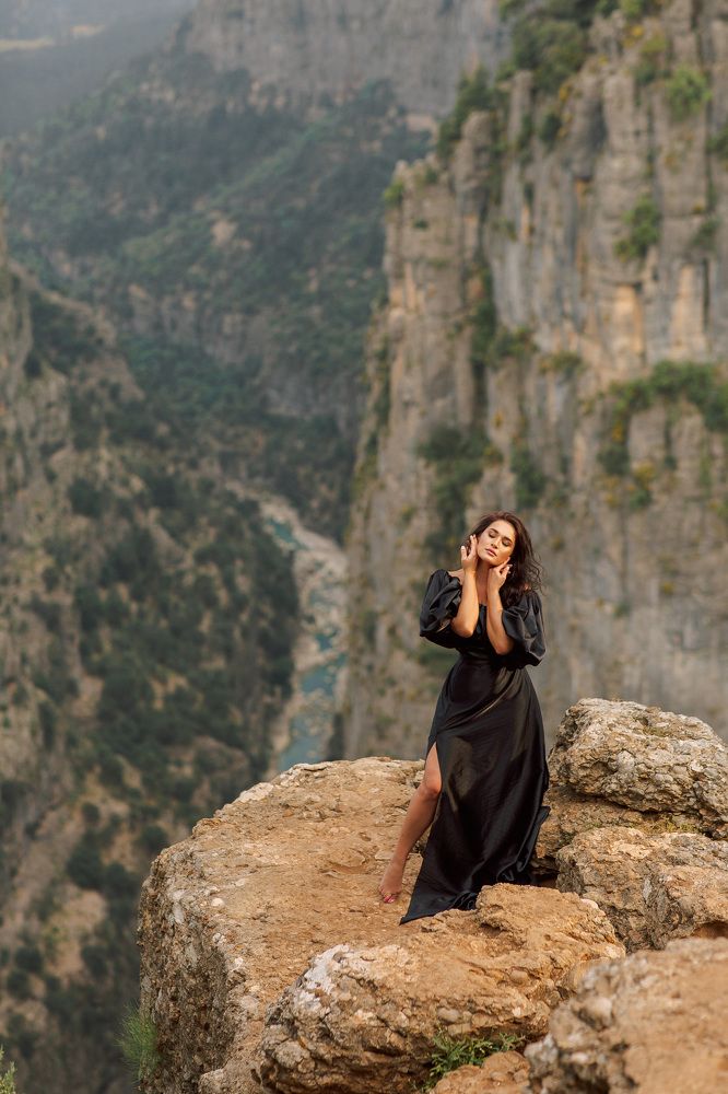 girl on canyon