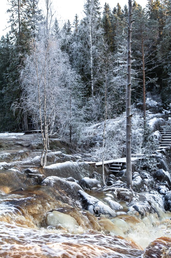 Зимний каскад, Карелия