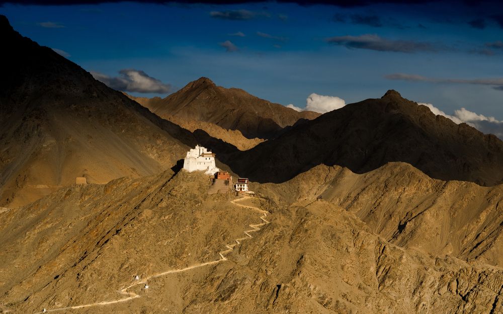 Tsemo Monastery ladakh post sunset