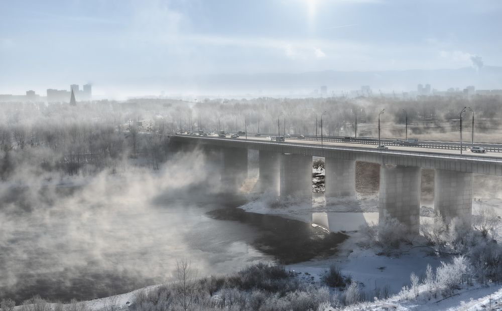 В город пришли морозы.