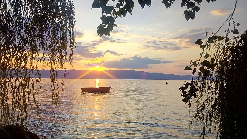 Sunset at Lake Ohrid, Republic of Macedonia
