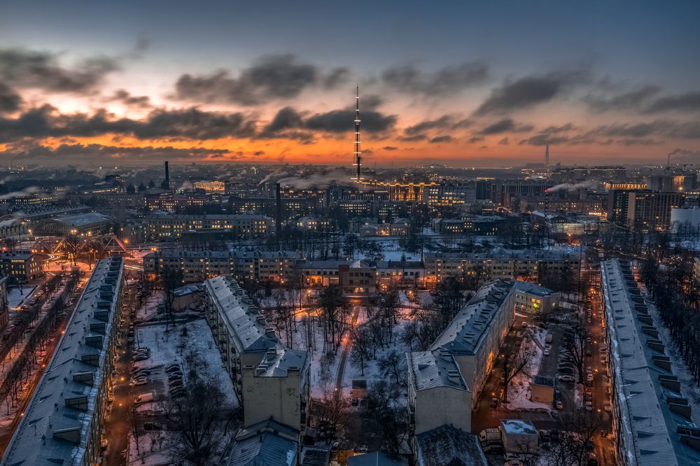 Морозный город с Выборгской стороны