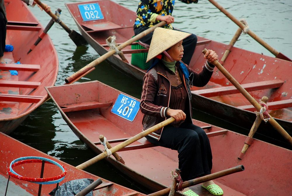 Boatwoman on the Phuong River