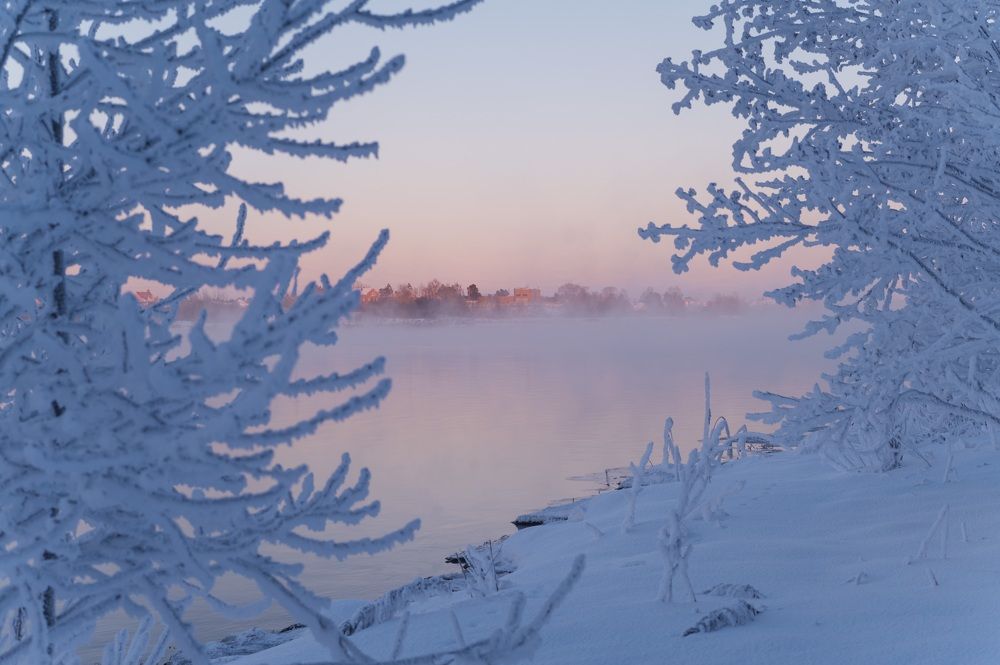 Заснеженный берег