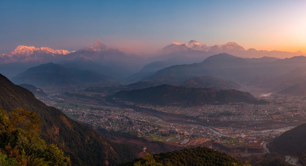 Sunrise view from Sarankot, Pokhara