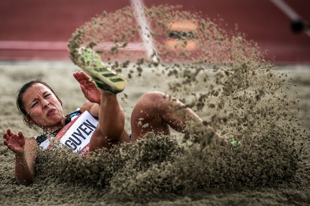 Jump into the sea of sand