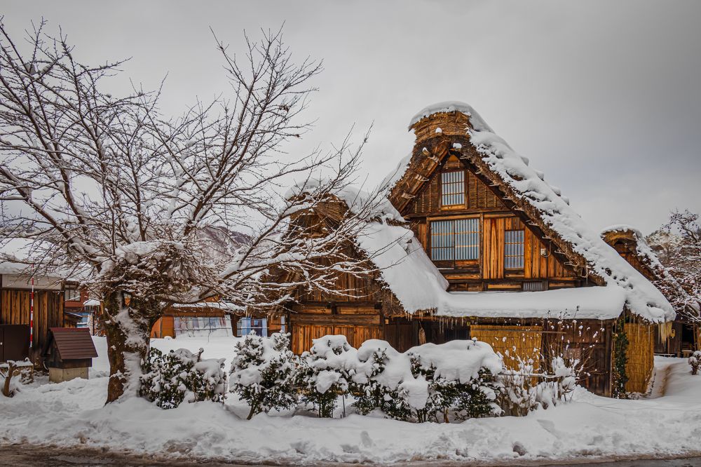 Gassho House under Snow