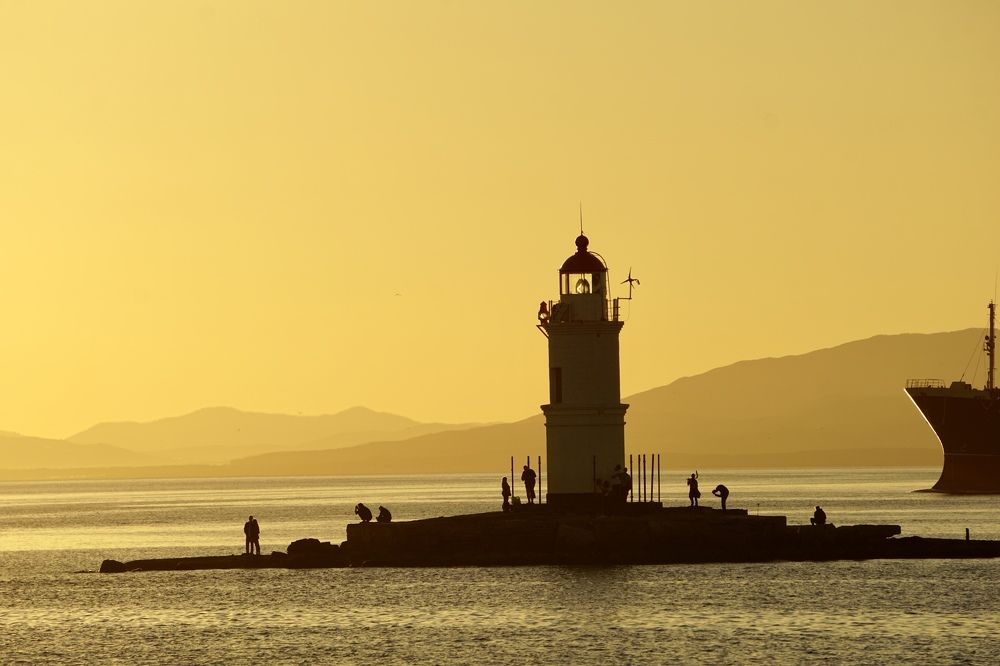 Lighthouse at sunset