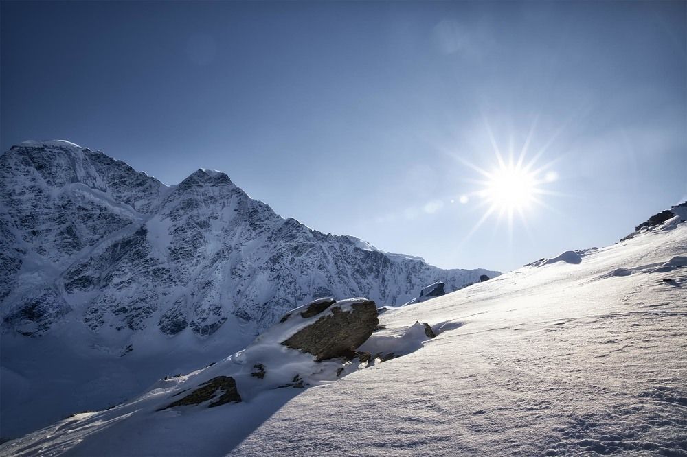 Вид на горы в с горы Чегет