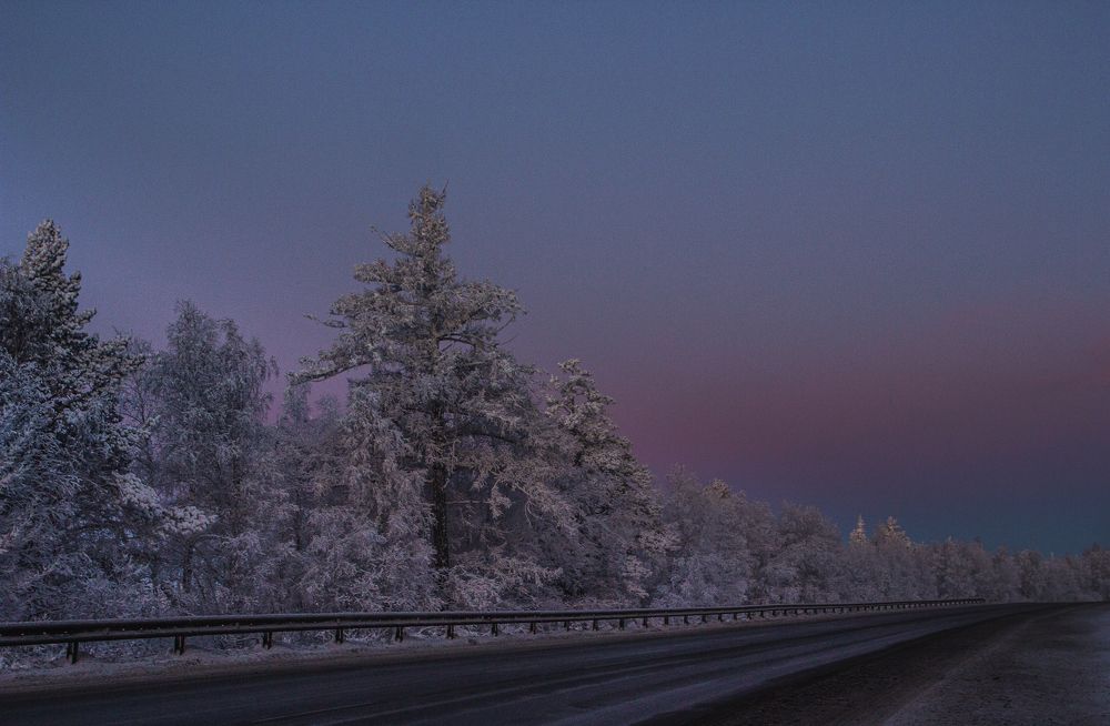 Ранее утро на Перевале. Урал