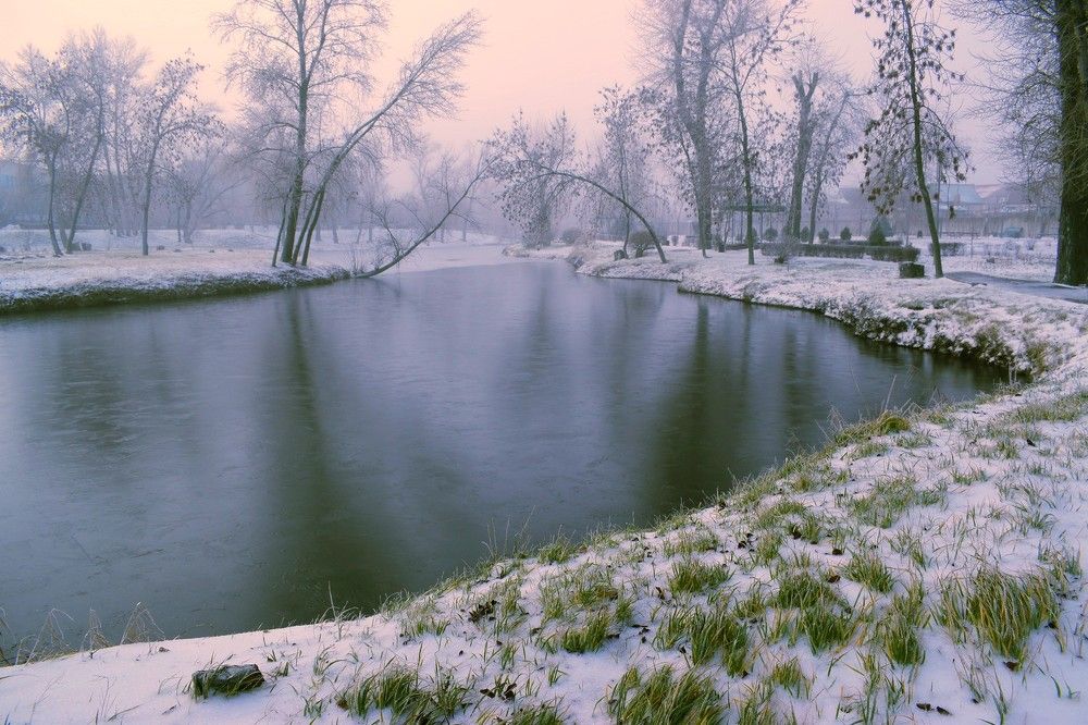Зима на озере