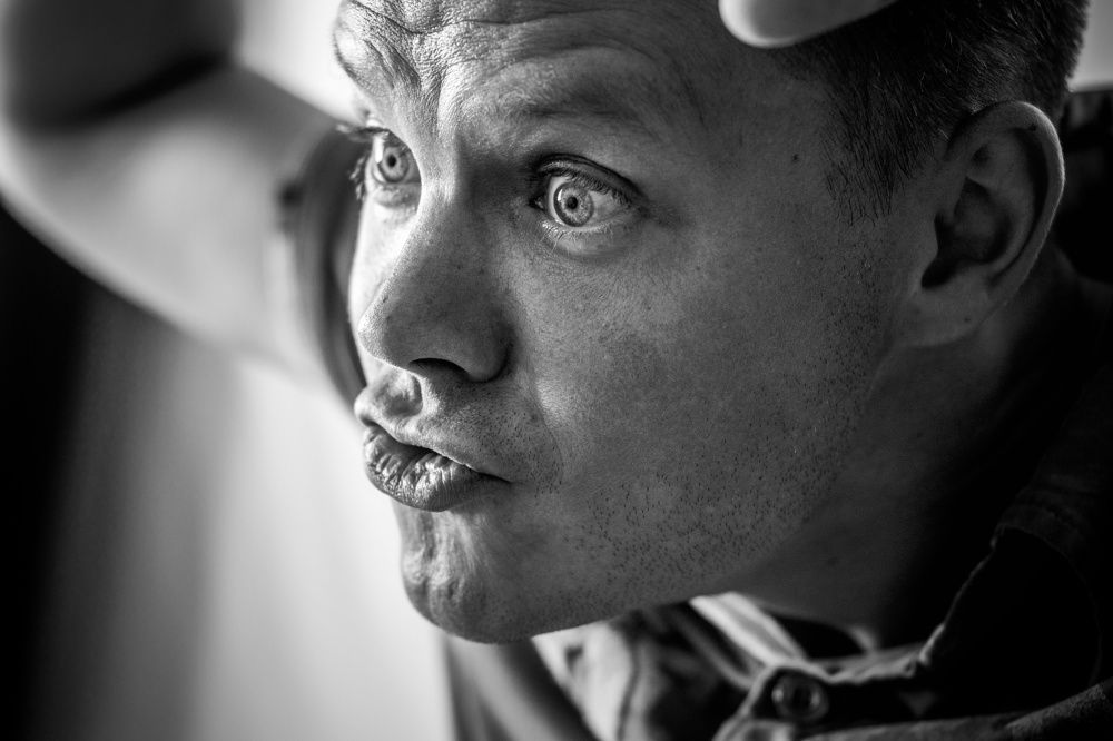 Actor at a photo shoot