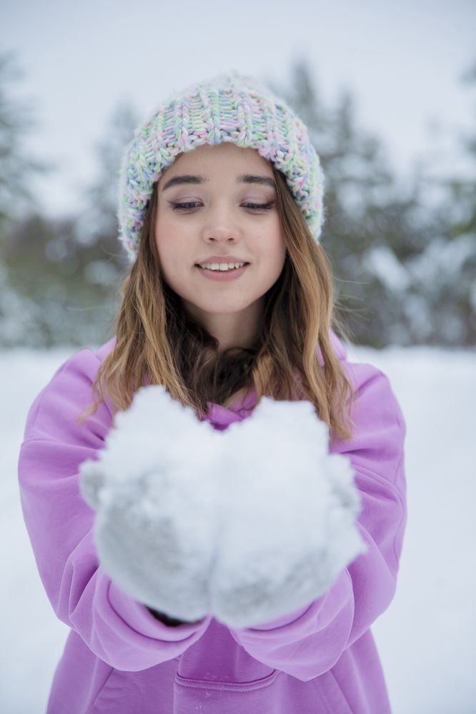 девушка зима