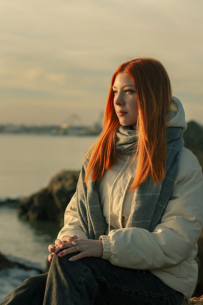 Красиво рыжая