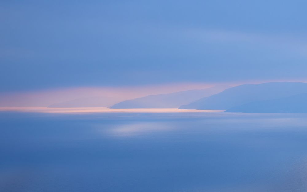 Blue sunset at Cosmos Peak, Crimea