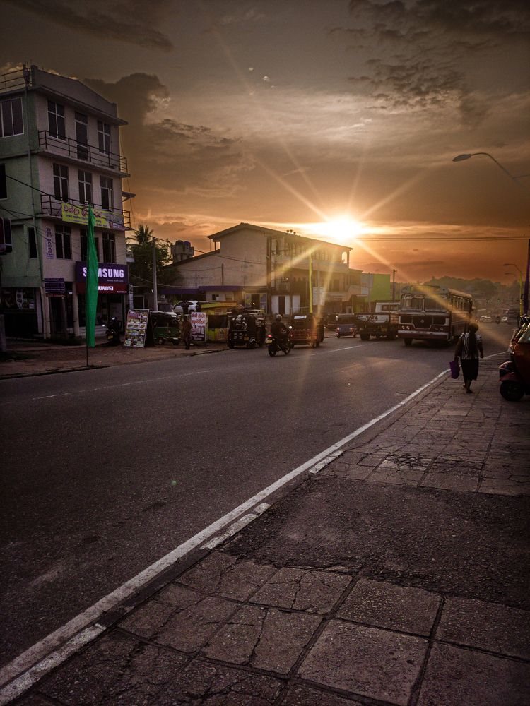 Evening Time in Homagama Town Colombo,Sri Lanka