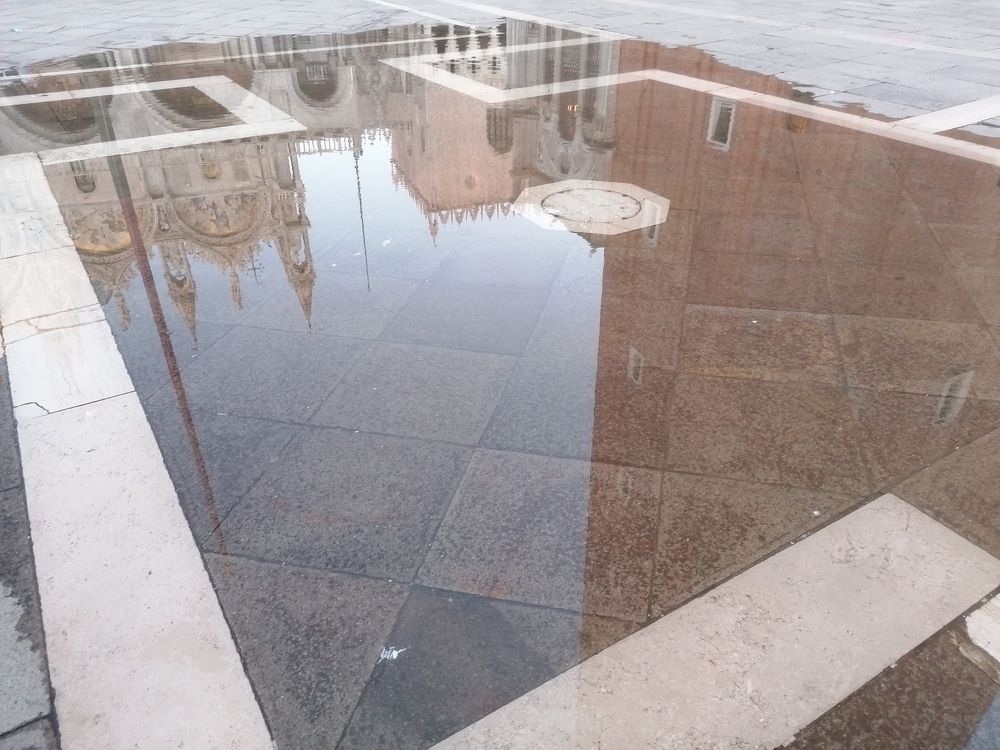 High Water in Piazza San Marco in Venice (Italy)