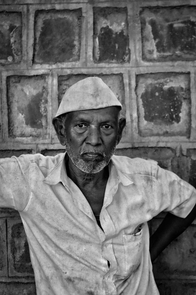 Black and white portrait