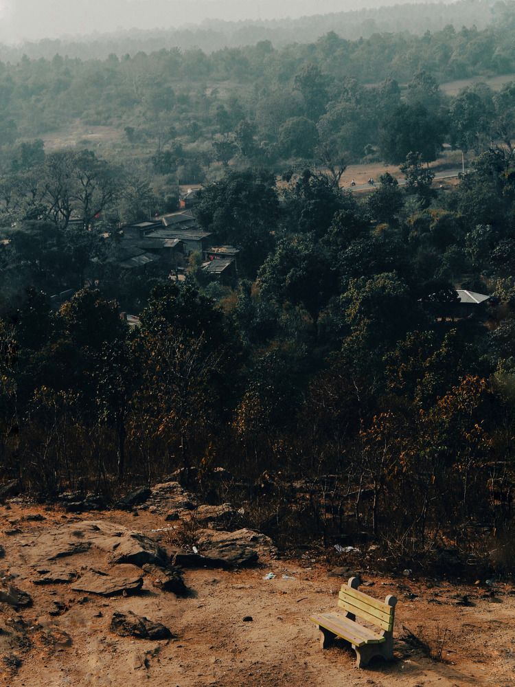 An uphill view of Purulia district in West Bengal.