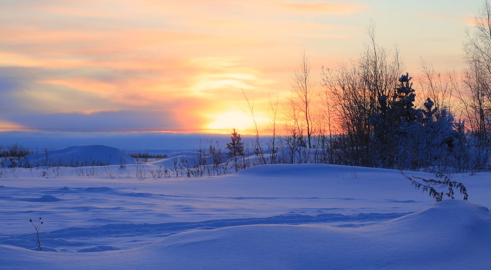 Закат в тундре