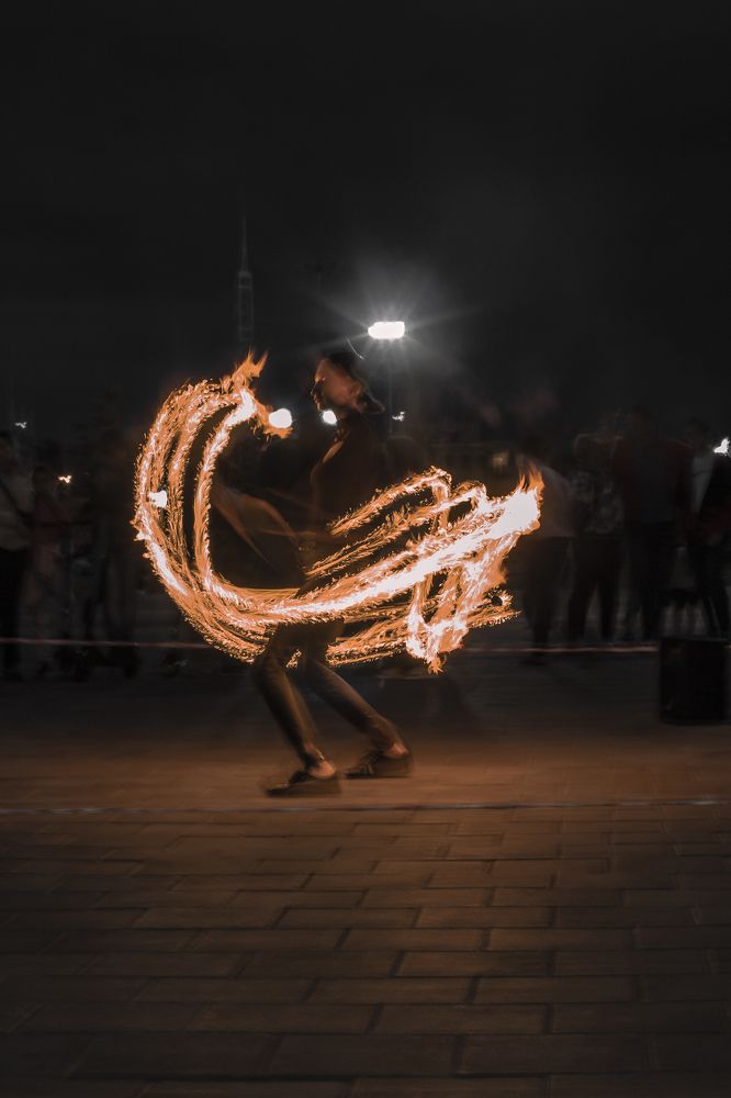 Рисунок огненного танца