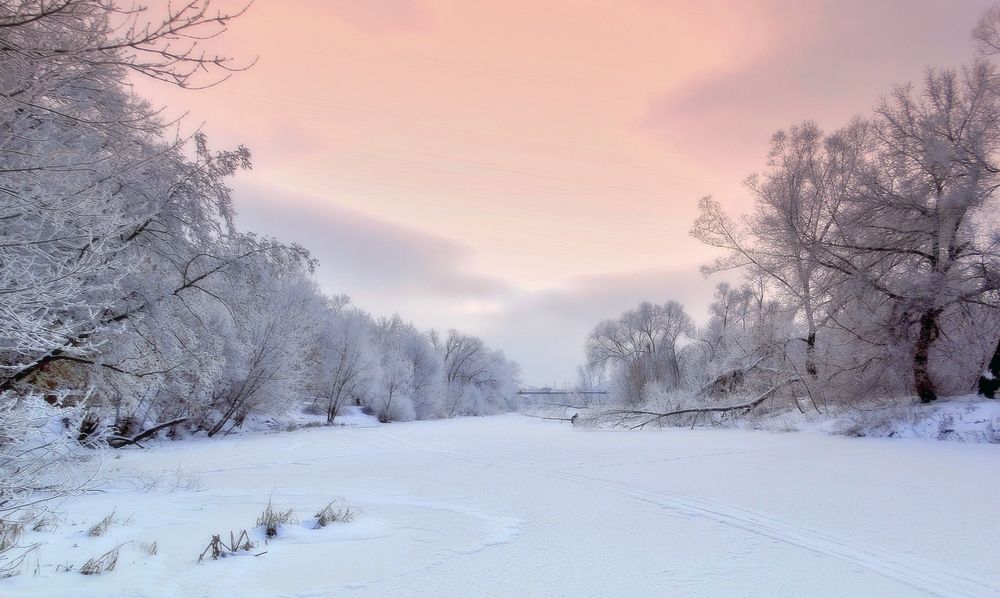 Снежное и нежное зимнее утро