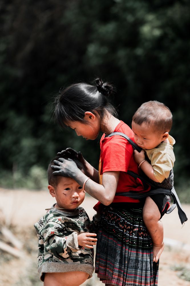 Sister and brothers.