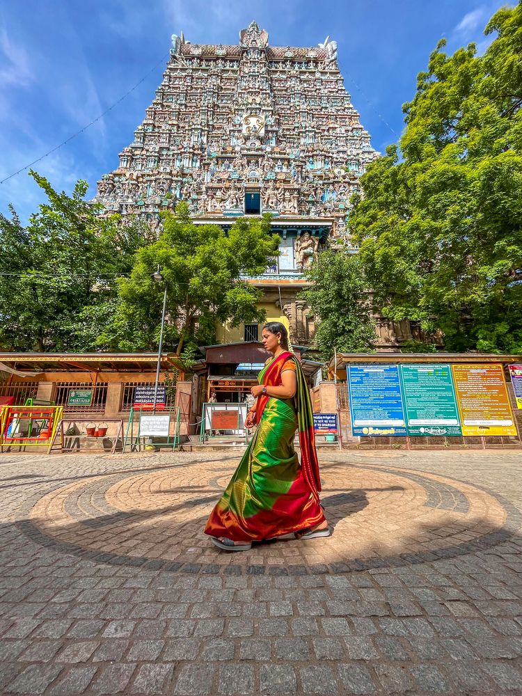 Meenakshi Amman Kovil complex in Madurai, Tamil Nadu.