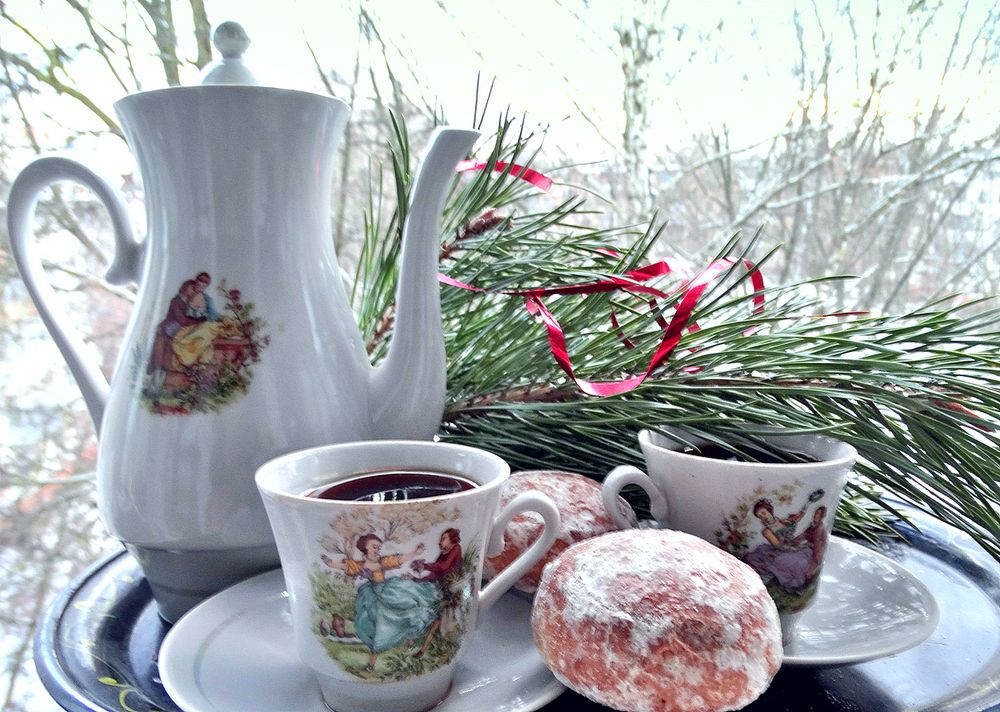 Зимним утром с кофе