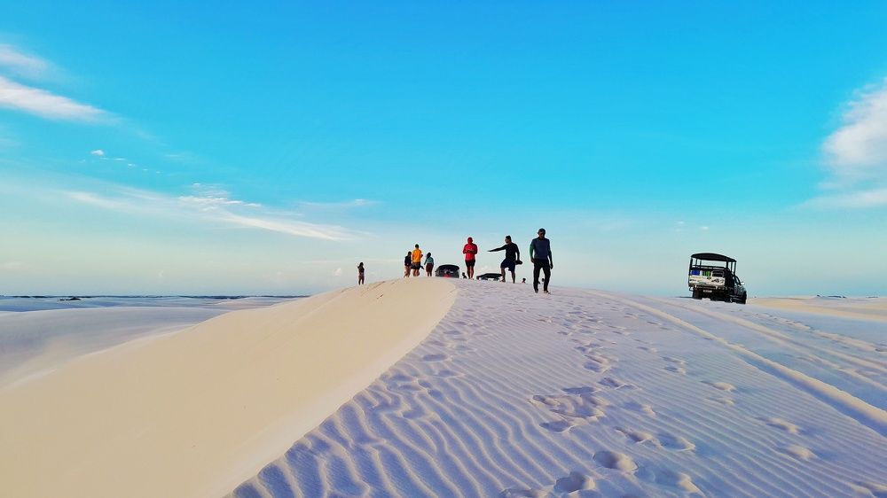 White sand dunes