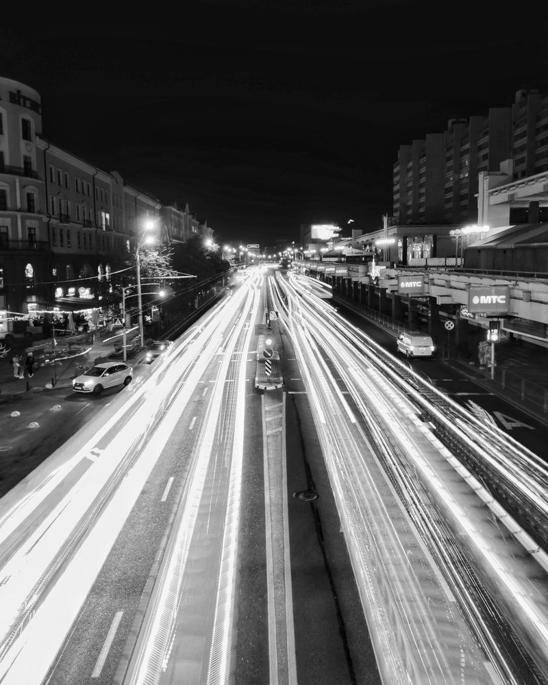 Огни автомобилей