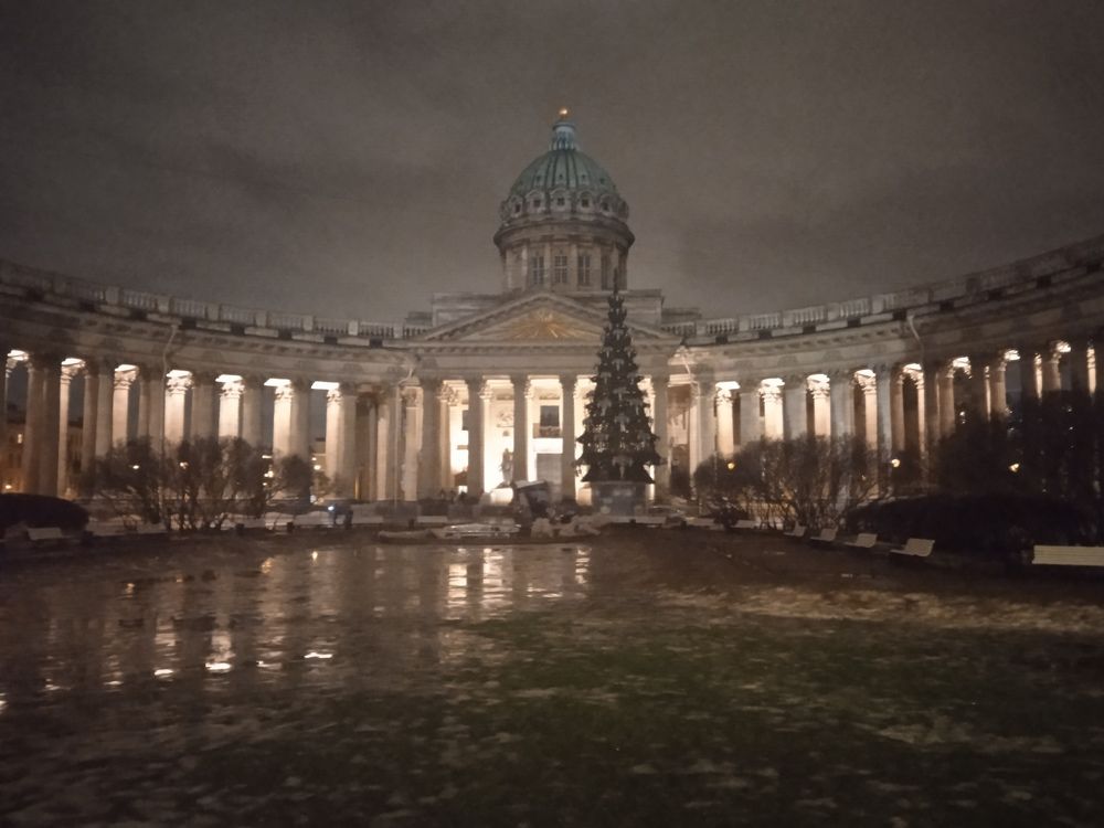 Дождливый Новый Год в Петербурге