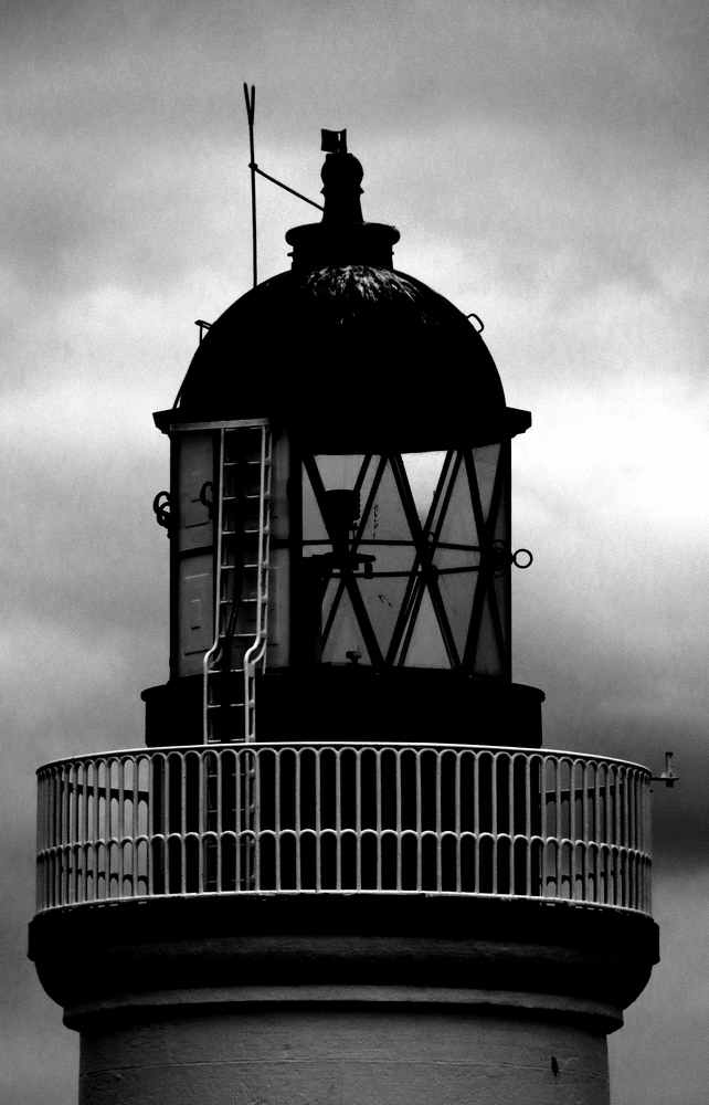 sottish lighthouse Black and White