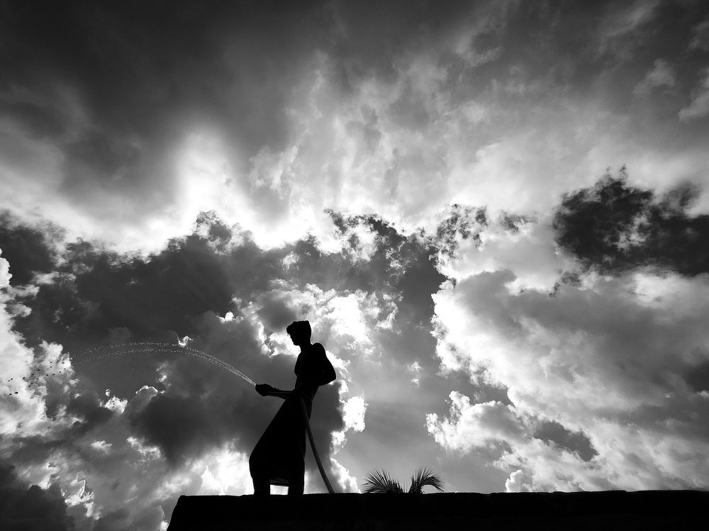 the sky