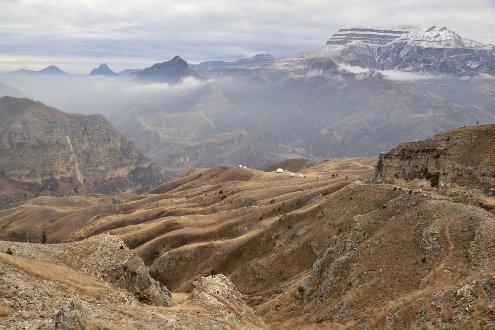 Горные пейзажи зимнего Дагестана