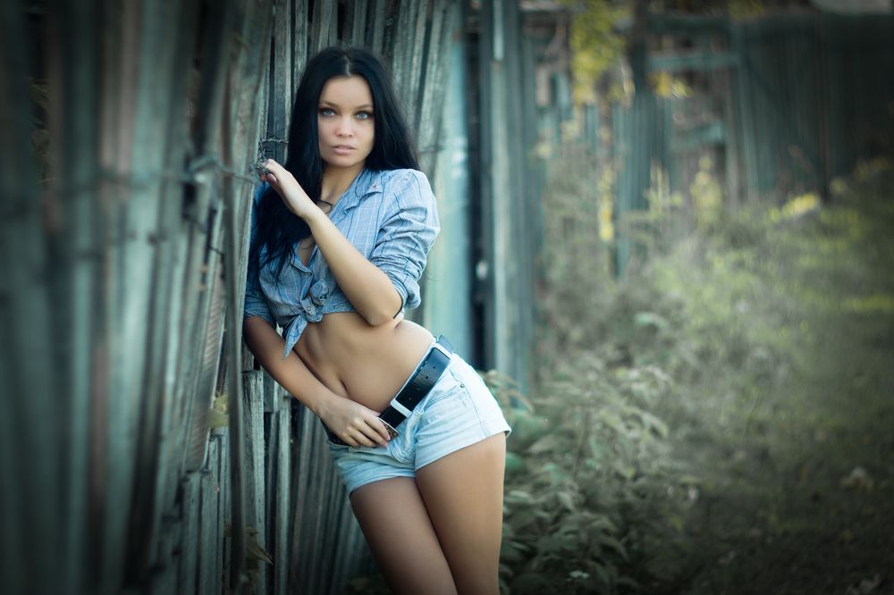 Девушка в стиле кантри.