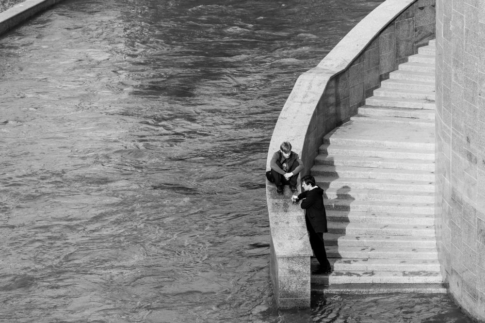 На границе.